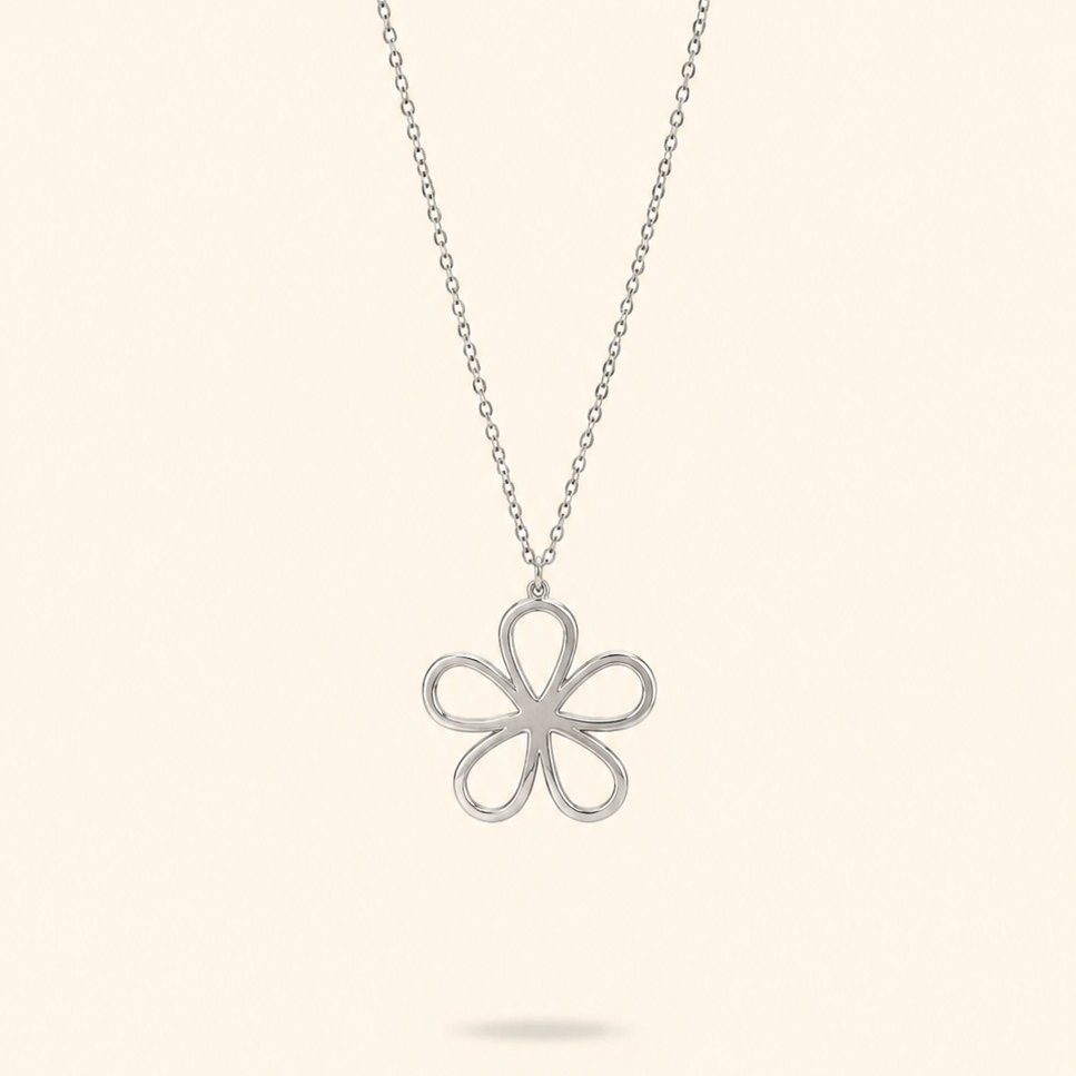 COLLAR FLOR - SILVER