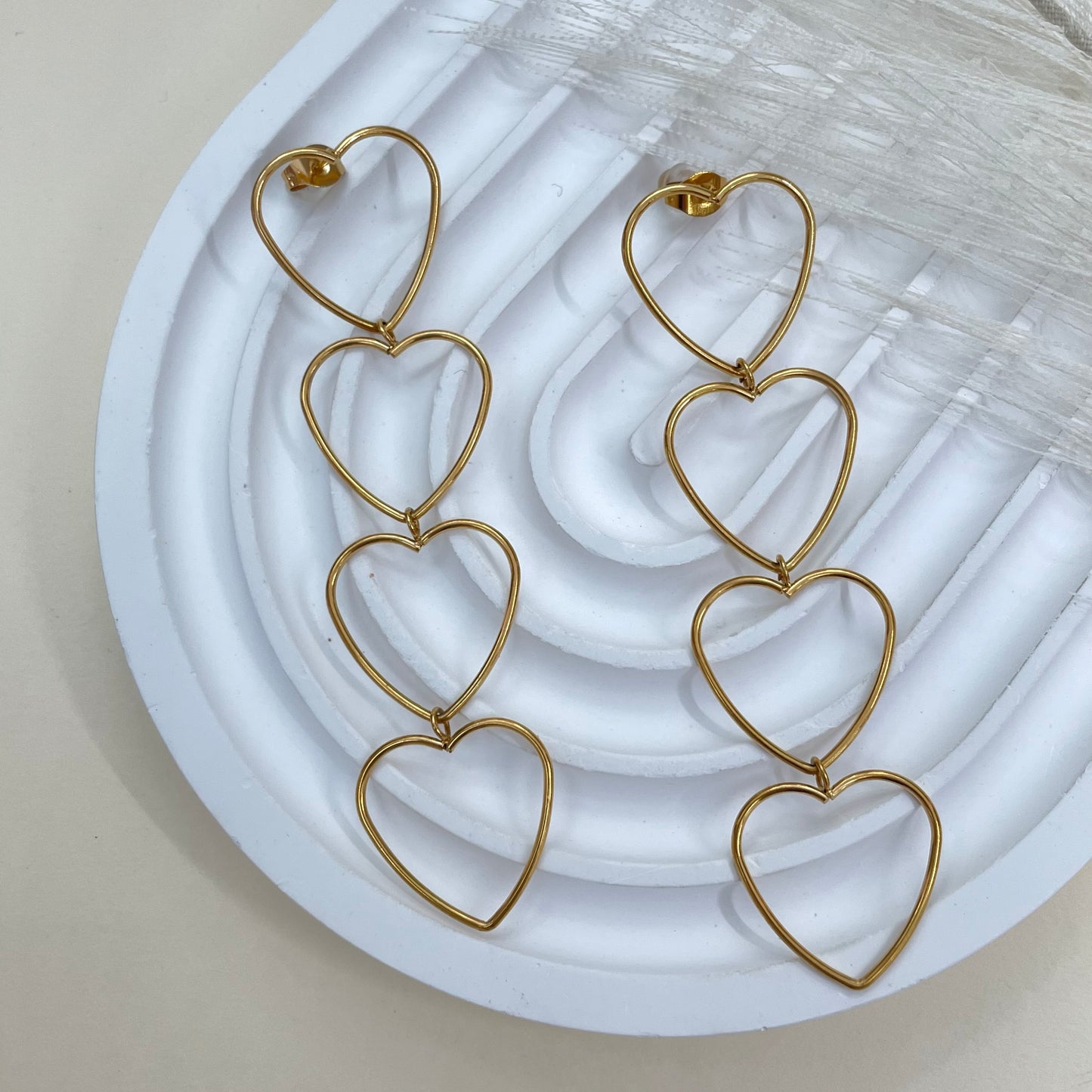 LARGOS CORAZONES - GOLD