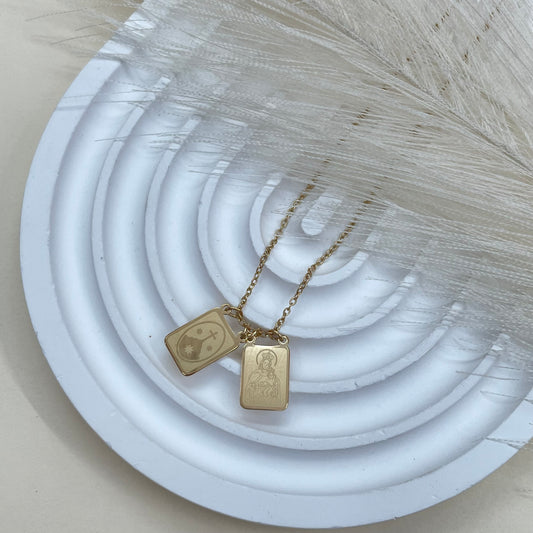 COLLAR ESCAPULARIO VIRGEN CARMEN - GOLD