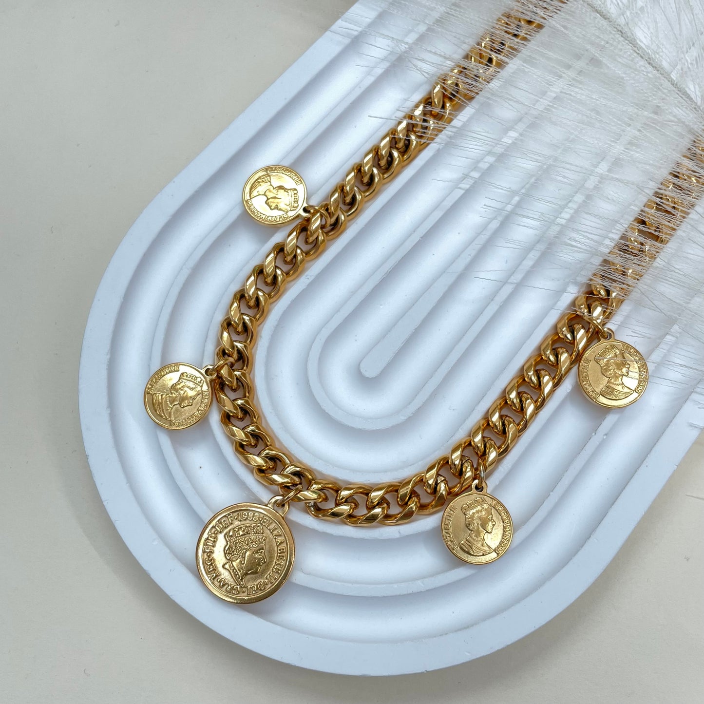 COLLAR MONEDAS GRANDES - GOLD