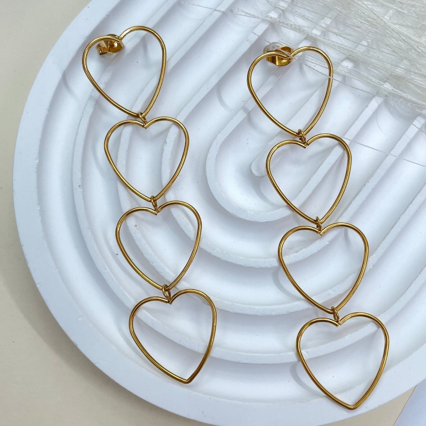 LARGOS CORAZONES - GOLD