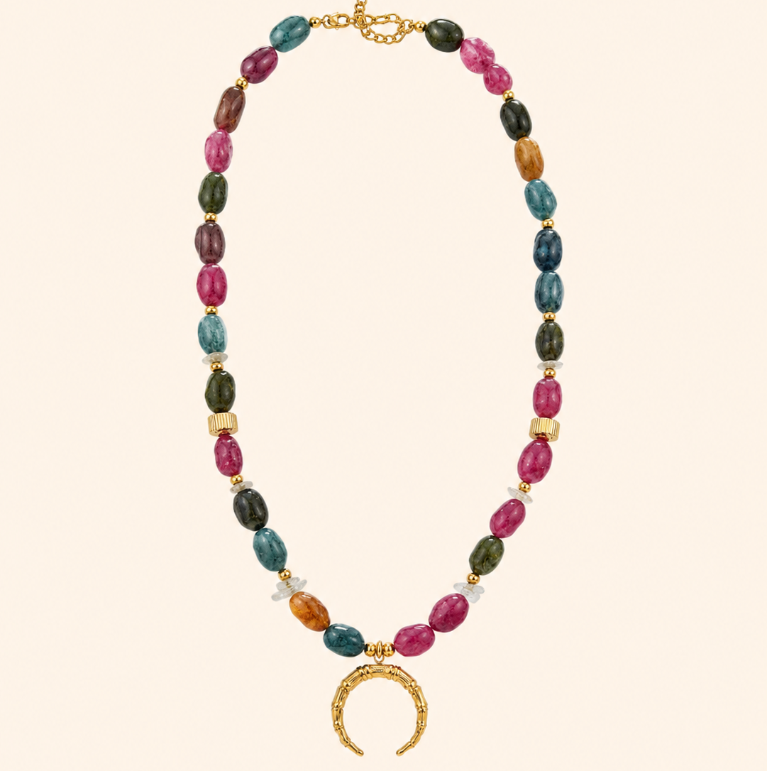 COLLAR LUNA PIEDRAS - GOLD