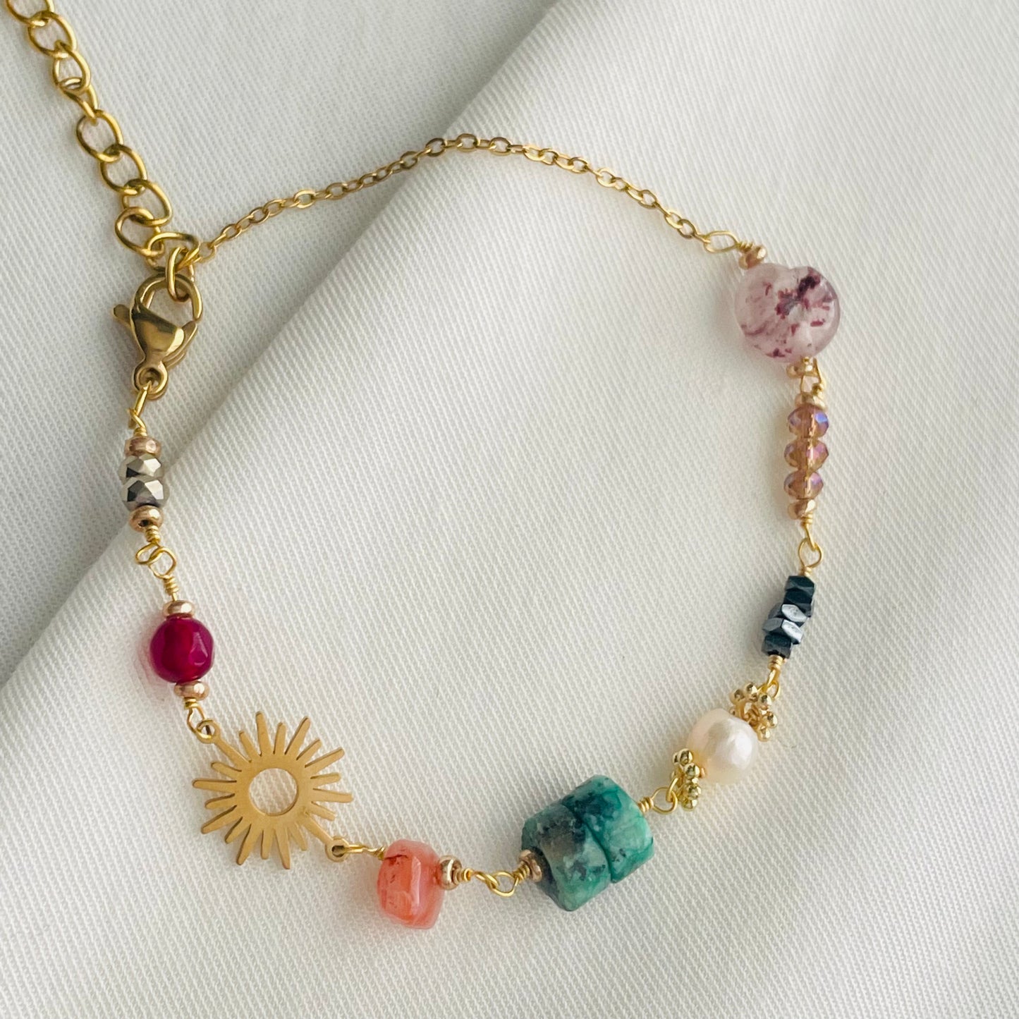 PULSERA PIEDRAS - GOLD