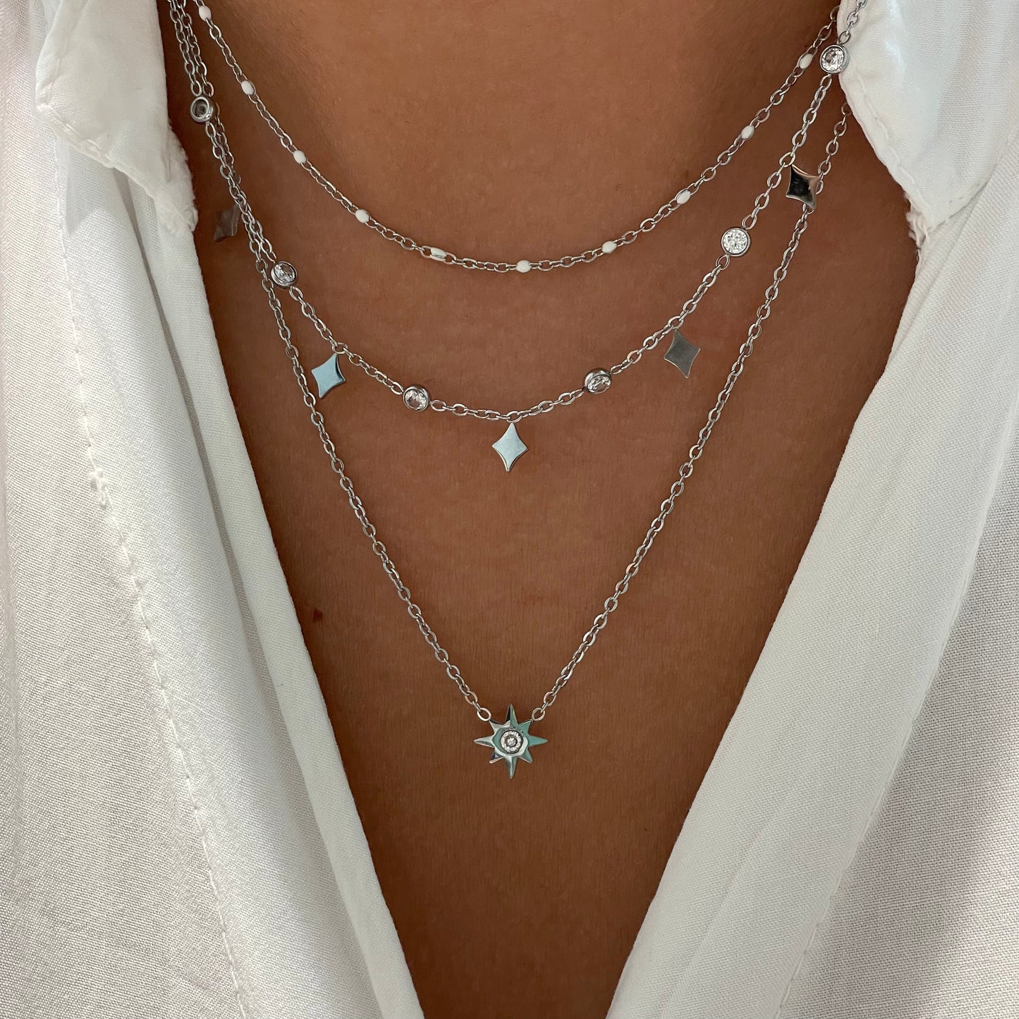 COLLAR TRIPLE - SILVER