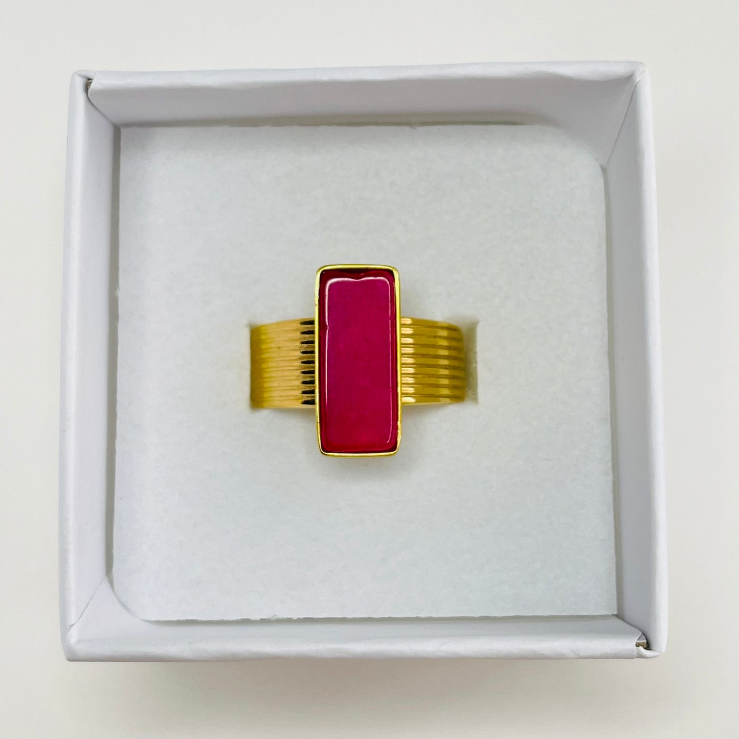 ANILLO PIEDRA ROSA - GOLD