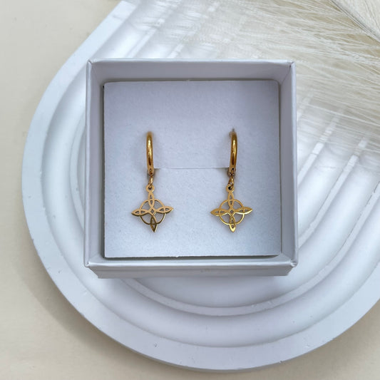 AROS MINI NUDO BRUJA - GOLD