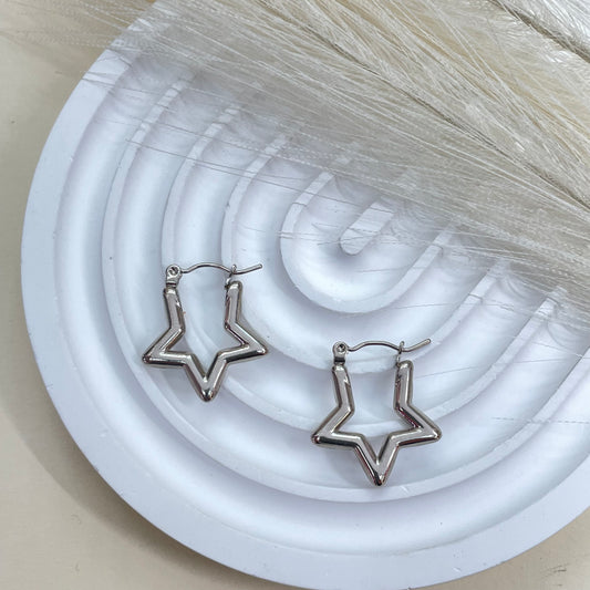 AROS ESTRELLA FORMA - SILVER