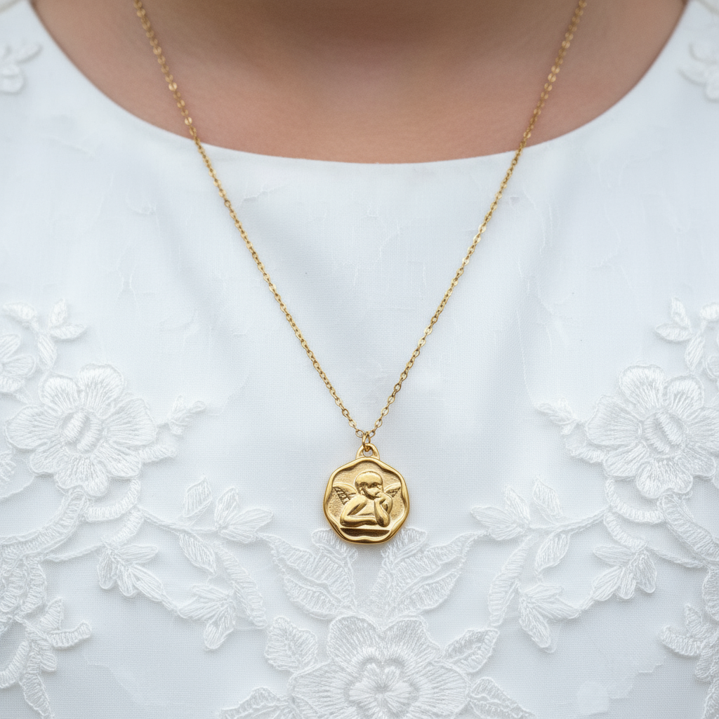 COLLAR MEDALLA ANGEL - GOLD