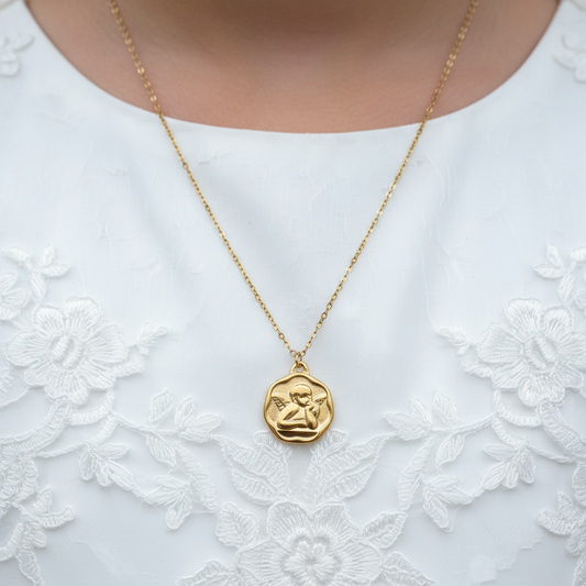 COLLAR MEDALLA ANGEL - GOLD