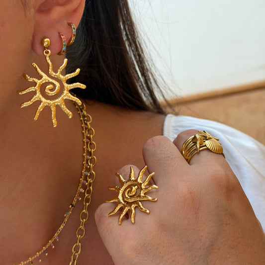 AROS MINI ZIRCON COLOR - GOLD