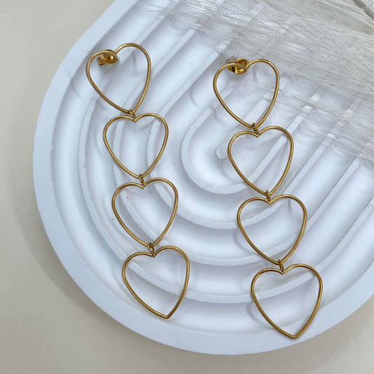 LARGOS CORAZONES - GOLD