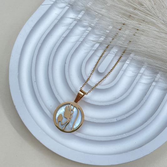 COLLAR VIRGEN NIÑA NACAR - GOLD