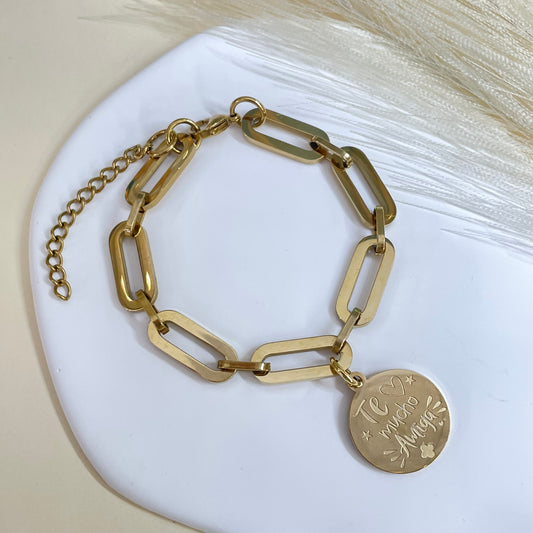 PULSERA ESLABONES AMIGA - GOLD