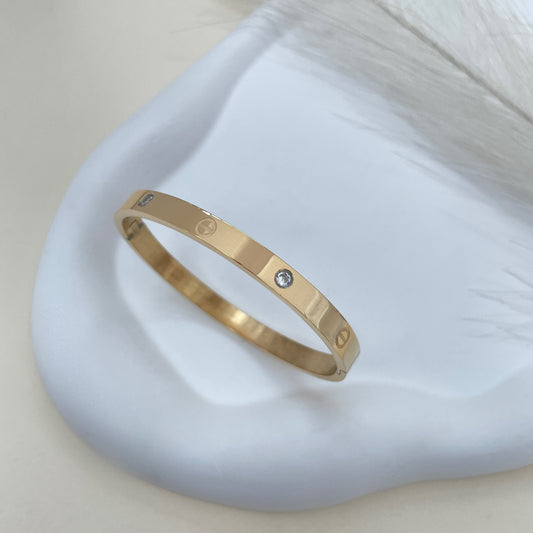 PULSERA RÍGIDA BRILLO - GOLD