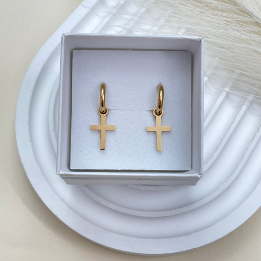 AROS MINI CRUZ - GOLD