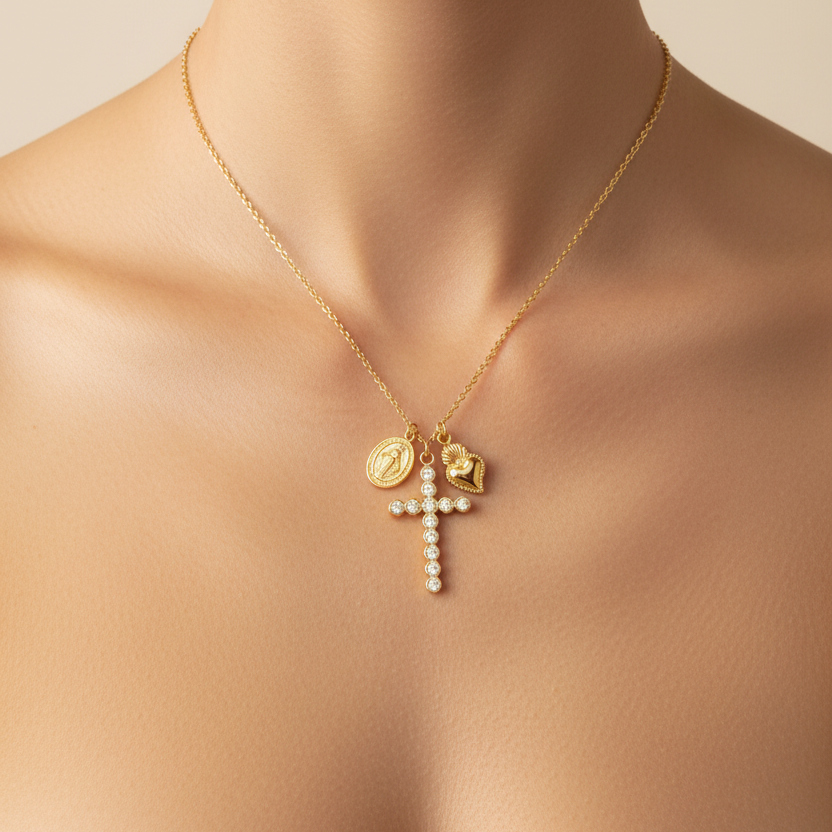 COLLAR CRUZ CORA - GOLD