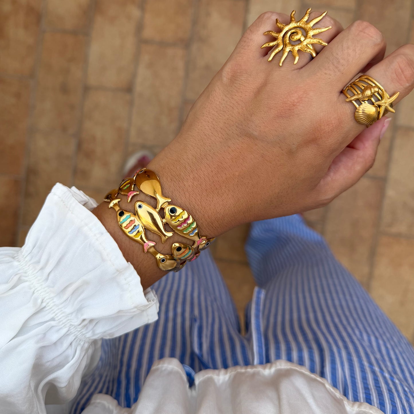 BRAZALETE PECES - GOLD