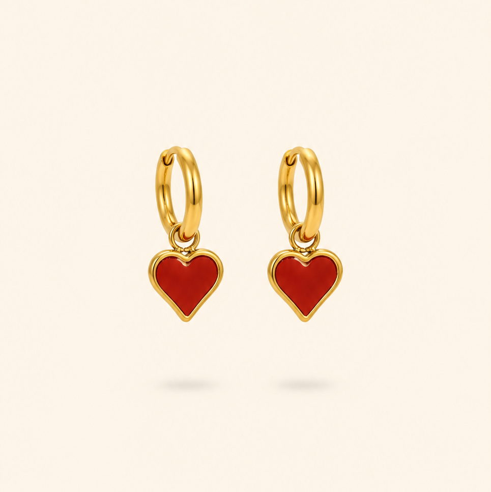 AROS MINI CORA ROJO - GOLD