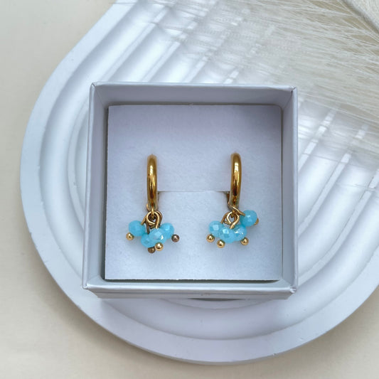 AROS MINI AZUL - GOLD