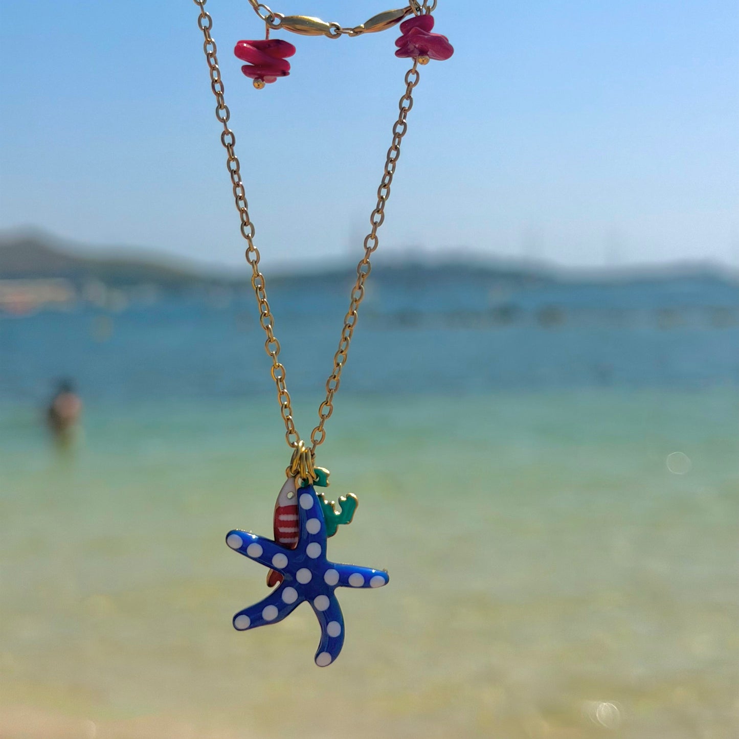 COLLAR MAREA AZUL - GOLD