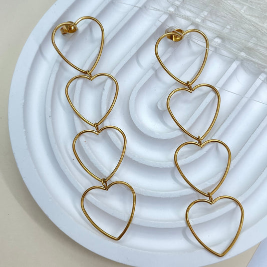 LARGOS CORAZONES - GOLD