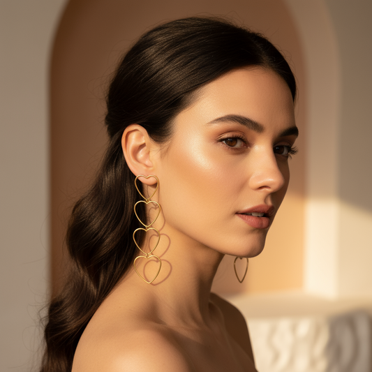 LARGOS CORAZONES - GOLD