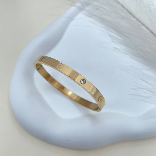 PULSERA RÍGIDA BRILLO - GOLD