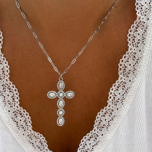COLLAR CRUZ GINA - SILVER