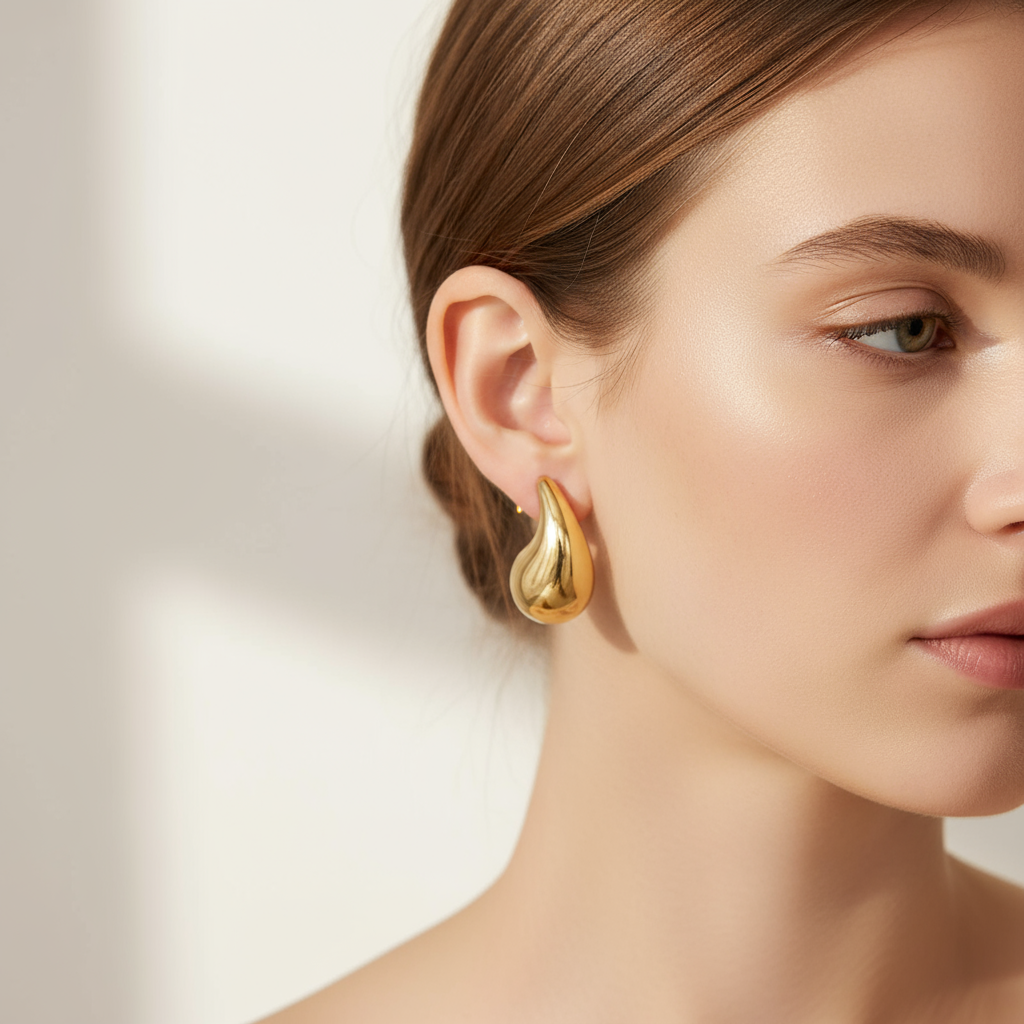 PENDIENTES GOTAS M - GOLD