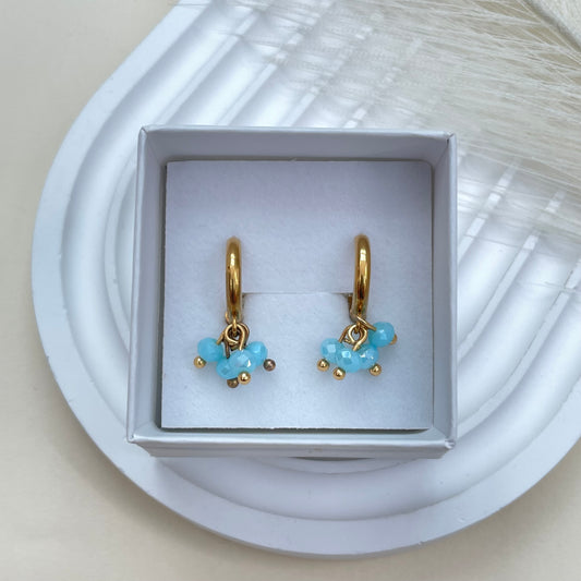 AROS MINI AZUL - GOLD