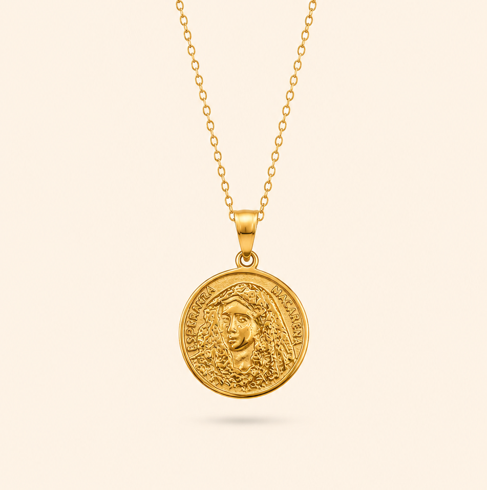 COLLAR MEDALLA MACARENA - GOLD