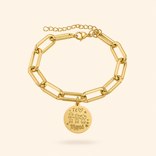 PULSERA ESLABONES MAMÁ - GOLD