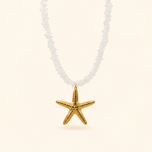 COLLAR MARINA BLANCO - GOLD