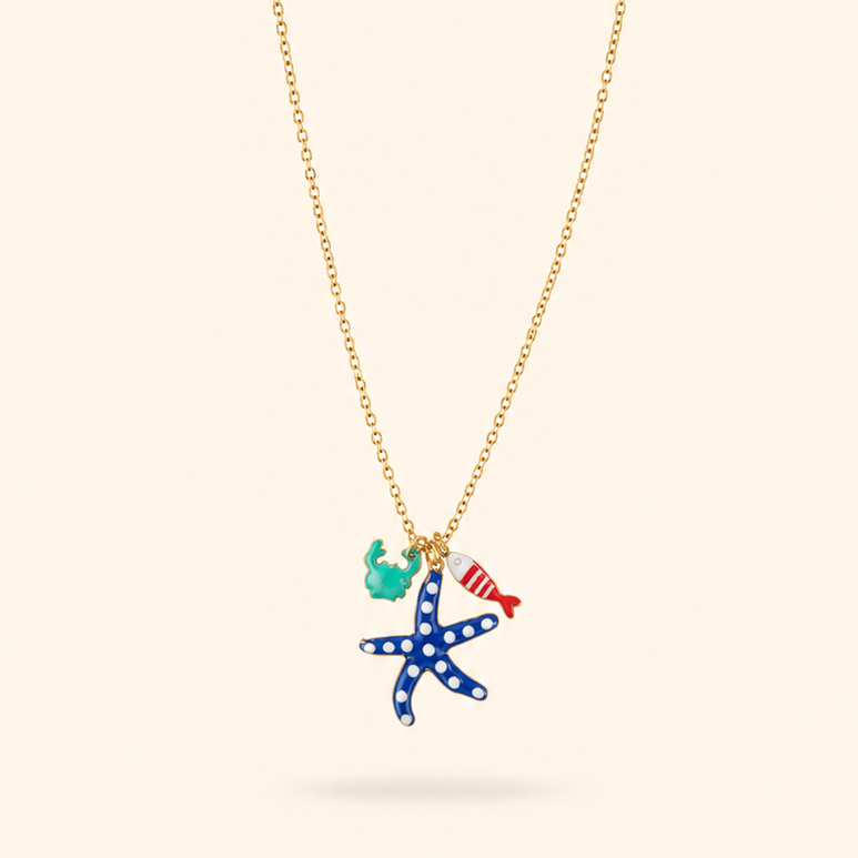 COLLAR MAREA AZUL - GOLD