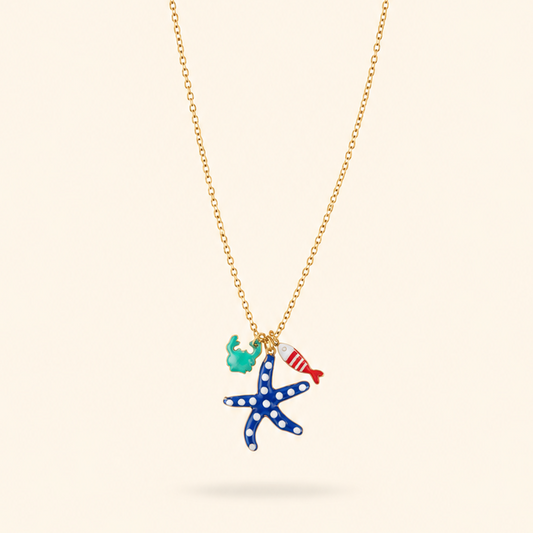 COLLAR MAREA AZUL - GOLD