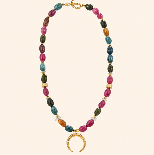 COLLAR LUNA PIEDRAS - GOLD