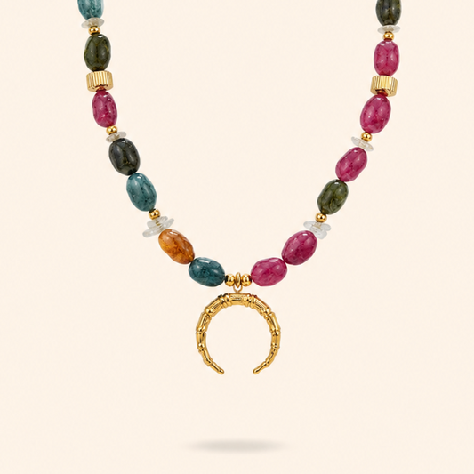 COLLAR LUNA PIEDRAS - GOLD