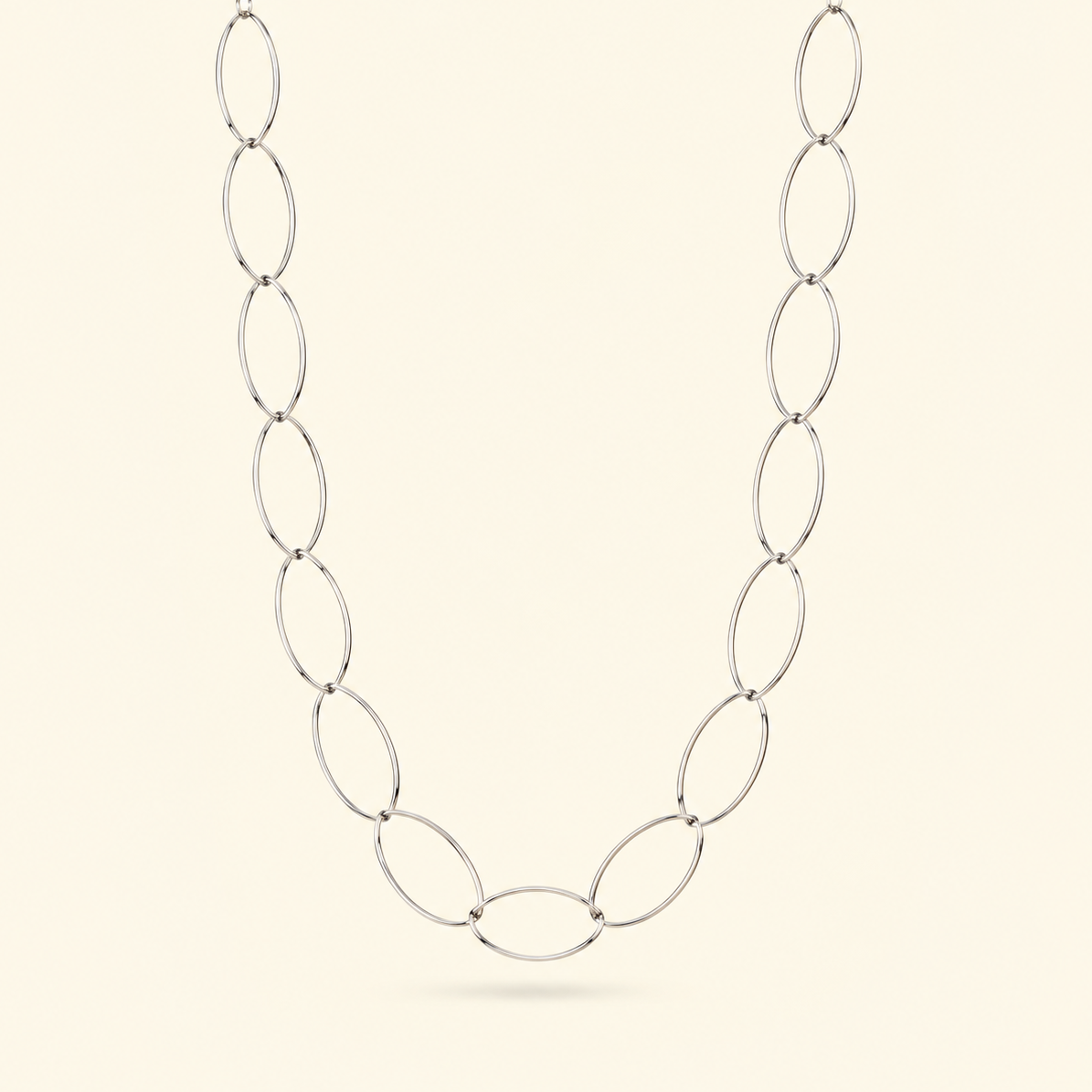 COLLAR LARGO LAZO - SILVER