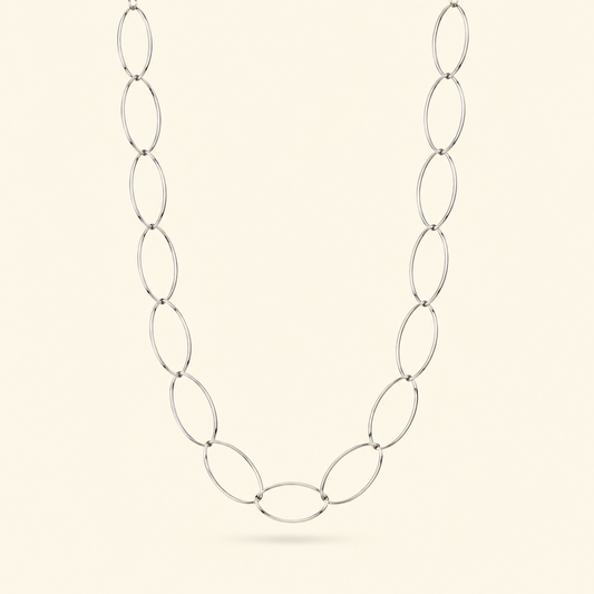 COLLAR LARGO LAZO - SILVER
