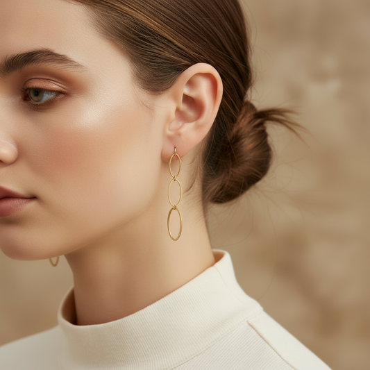 LARGOS OVALITOS - GOLD