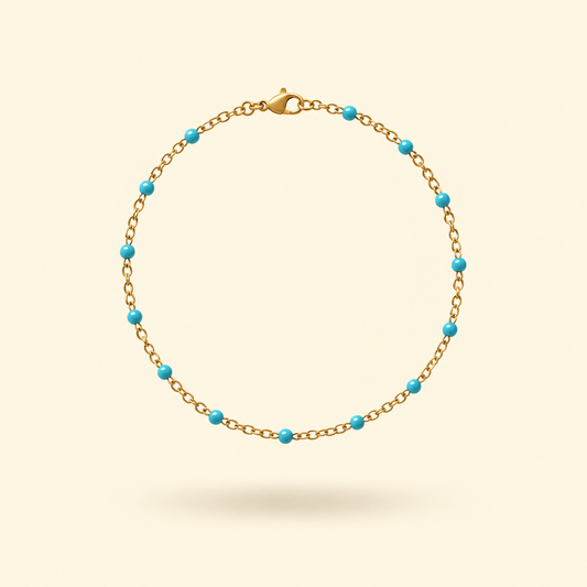 PULSERA ROSARIO COLOR - GOLD