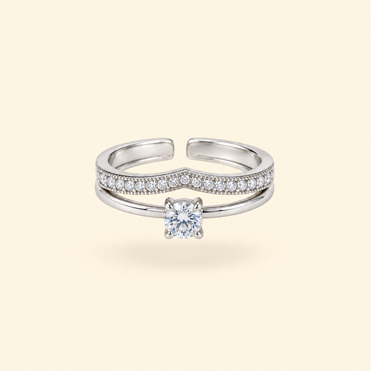 ANILLO SOLITARIO CORONADO - SILVER