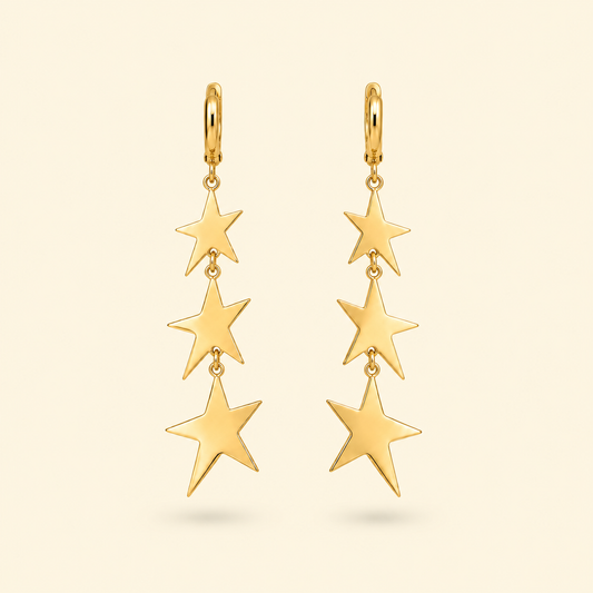LARGOS ARO ESTRELLAS - GOLD
