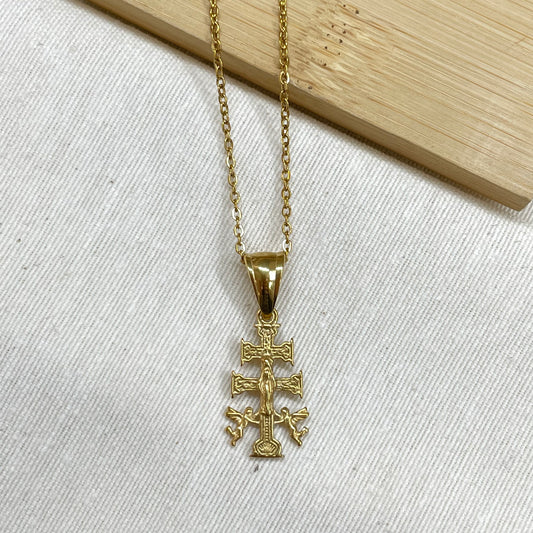 COLLAR CRUZ CARAVACA - GOLD