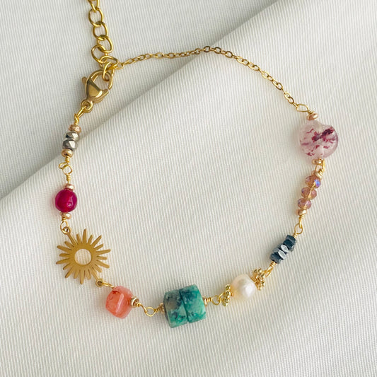 PULSERA PIEDRAS - GOLD