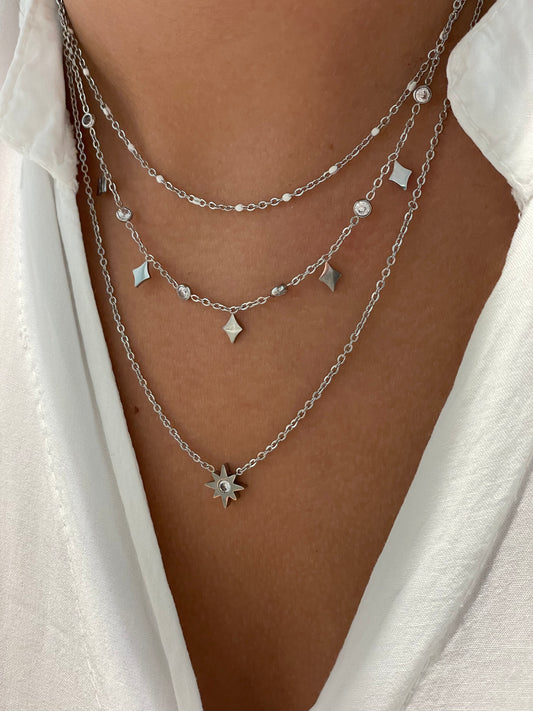 COLLAR TRIPLE  - SILVER